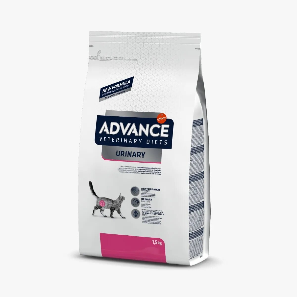 ADVANCE VETERINARY DIETS Cat Urinary dietă veterinară hrană uscată pisici afecțiuni urinare Urinary dietă veterinară pisici hrană uscată sistem urinar 1.5kg