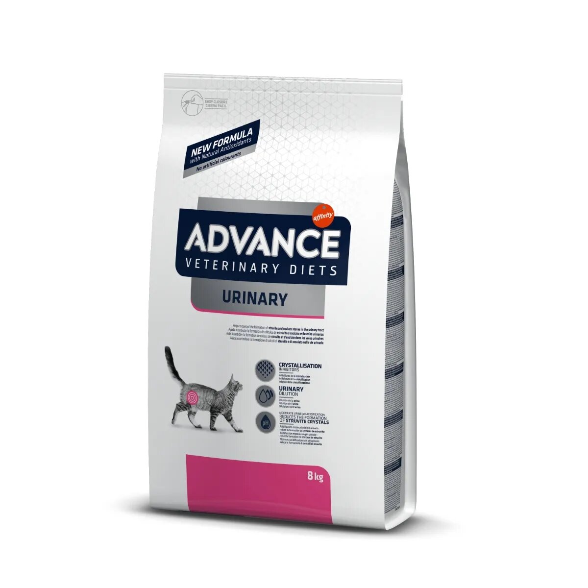ADVANCE VETERINARY DIETS Cat Urinary dietă veterinară hrană uscată pisici afecțiuni urinare Urinary dietă veterinară pisici hrană uscată sistem urinar 8kg