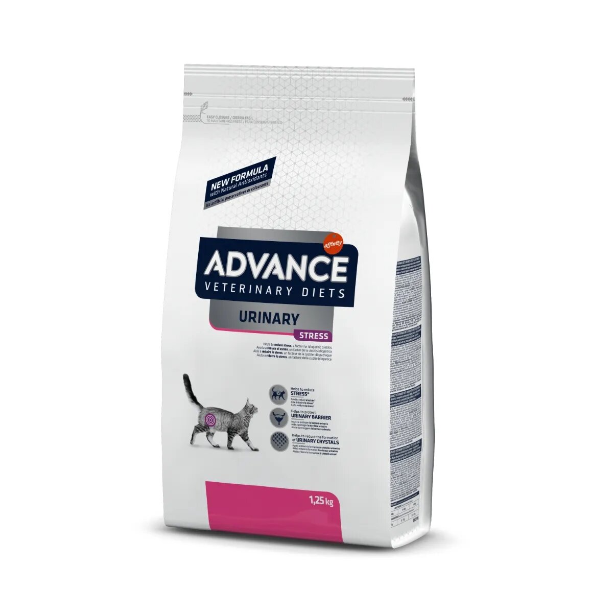 ADVANCE VETERINARY DIETS Cat Urinary Stress dietă veterinară hrană uscată pisici afecțiuni urinare Urinary Stress dietă veterinară pisici hrană uscată sistem urinar 1.25kg