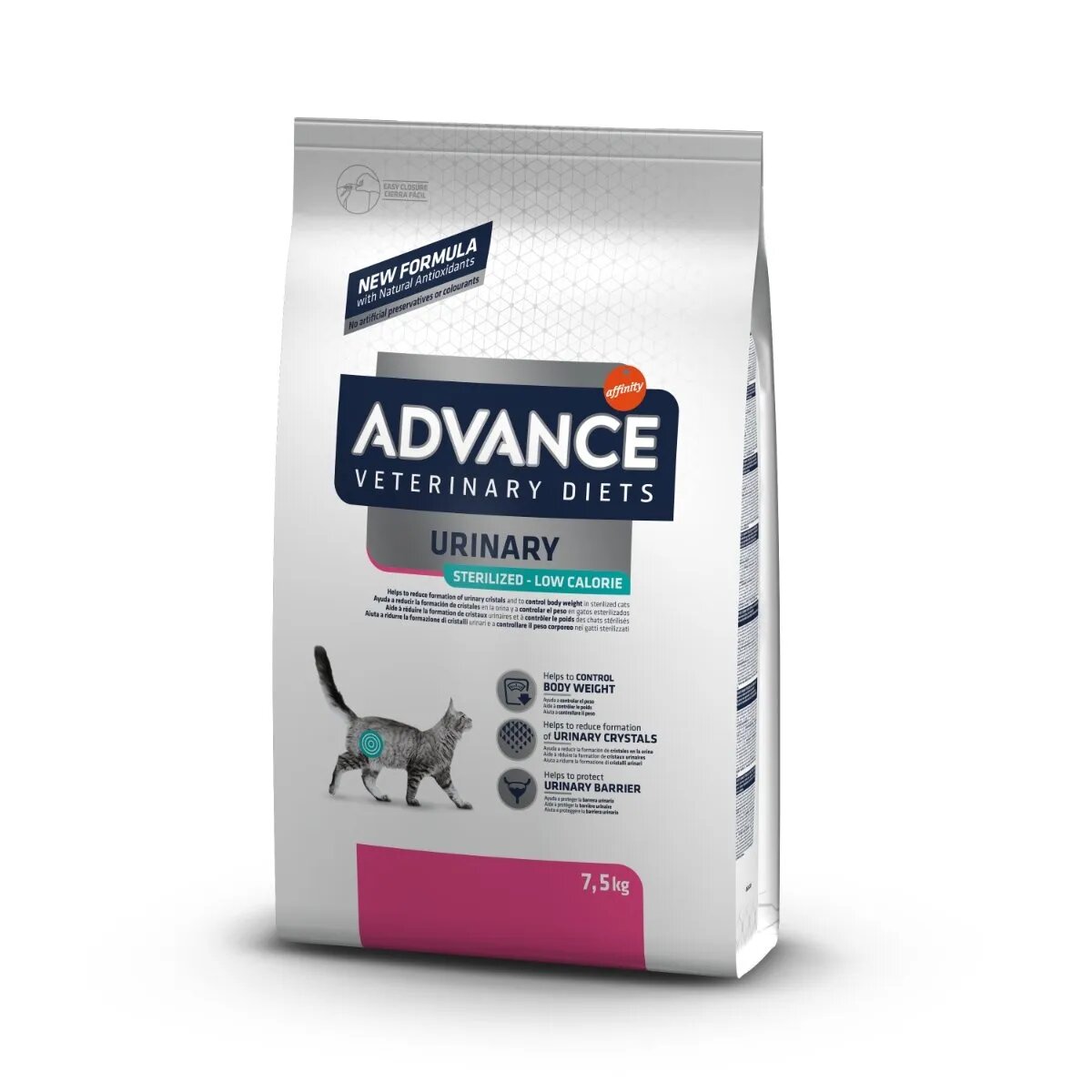 ADVANCE VETERINARY DIETS Cat Urinary Stress dietă veterinară hrană uscată pisici afecțiuni urinare Urinary Stress dietă veterinară pisici hrană uscată sistem urinar 7.5kg
