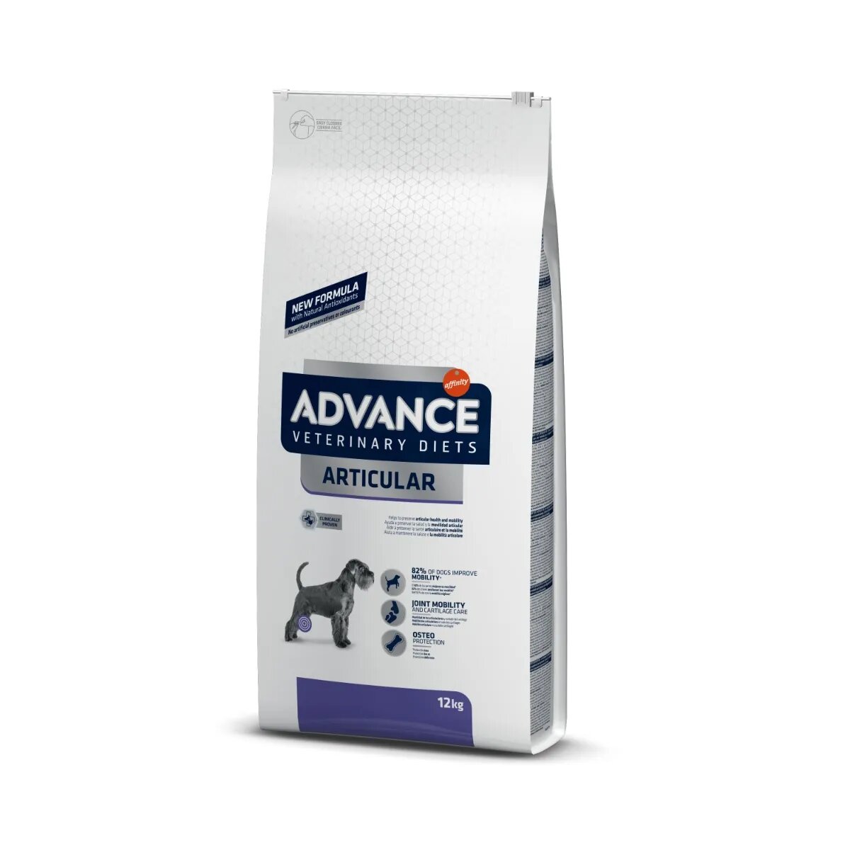 ADVANCE VETERINARY DIETS Dog Articular Pui dietă veterinară hrană uscată câini afecțiuni articulare Articular dietă veterinară câini hrană uscată sistem articular 12kg