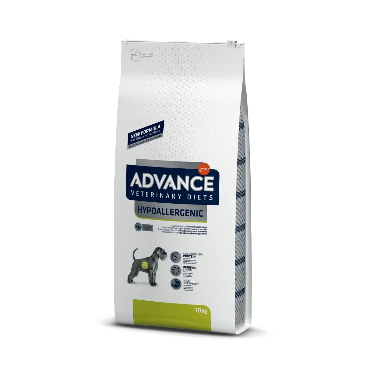ADVANCE VETERINARY DIETS Dog Hypoallergenic dietă veterinară hrană uscată câini afecțiuni digestive și dermatologice Hypoallergenic dietă veterinară câini hrană uscată sistem digestiv Piele & Blana 10kg