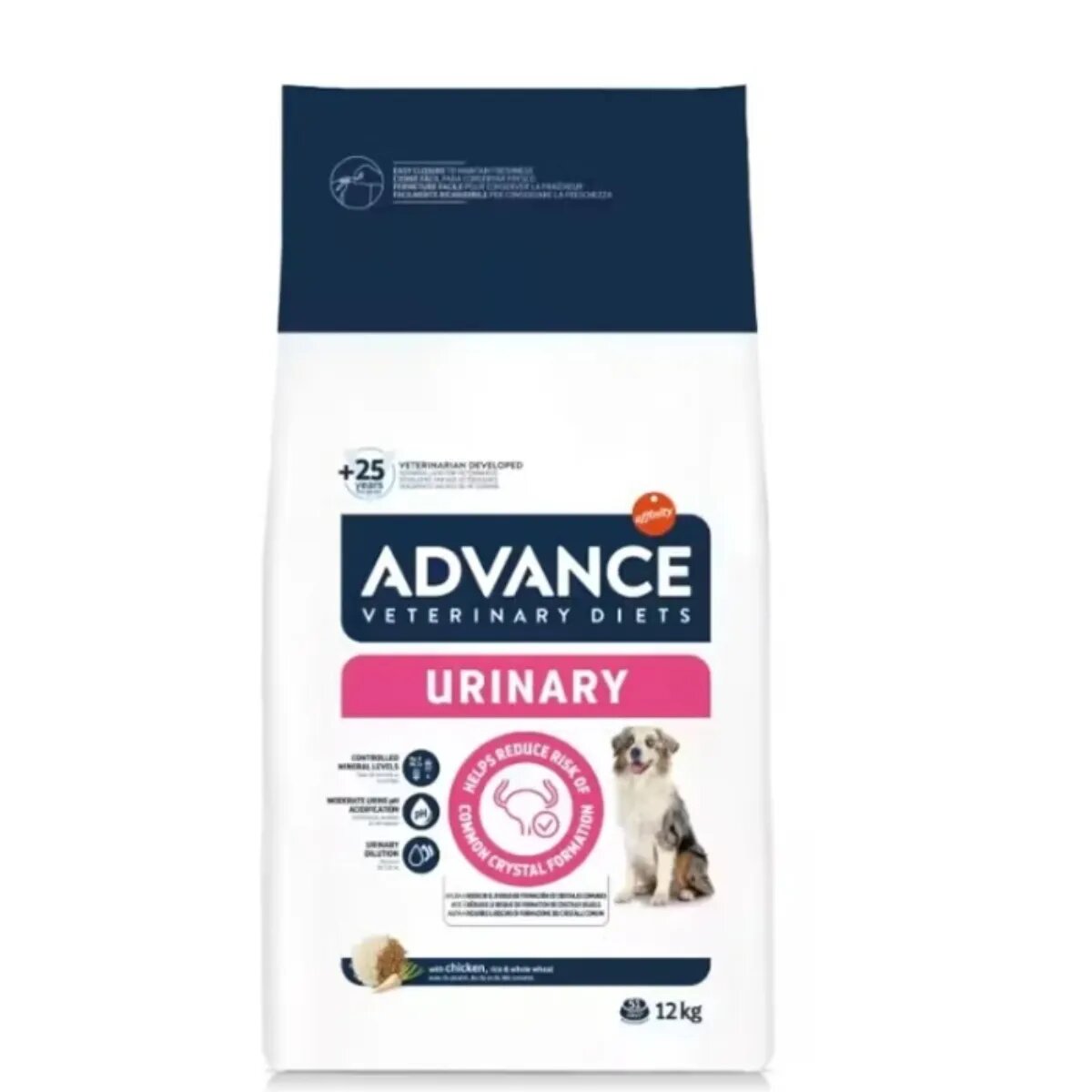 ADVANCE VETERINARY DIETS Dog Urinary dietă veterinară hrană uscată câini afecțiuni urinare Urinary dietă veterinară câini hrană uscată sistem urinar12kg