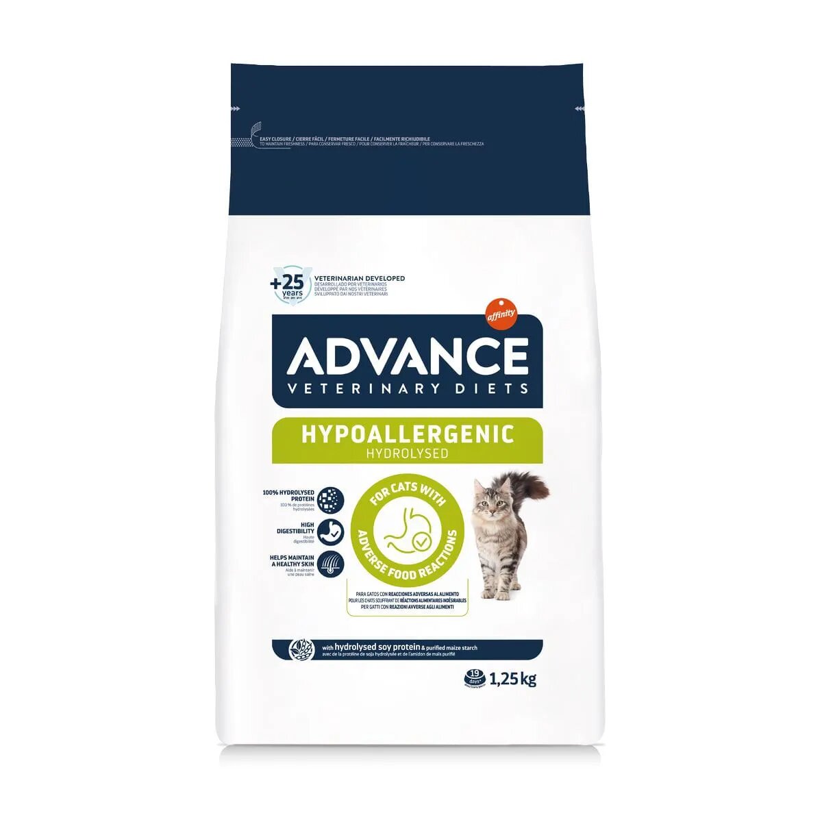 ADVANCE VETERINARY DIETS Hypoalergenic Pește hrană uscată pisici alergii 1.25kg