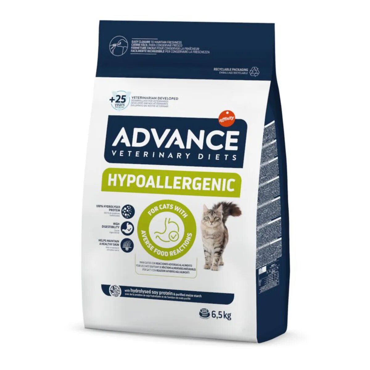 ADVANCE VETERINARY DIETS Hypoalergenic Pește hrană uscată pisici alergii 6.5kg
