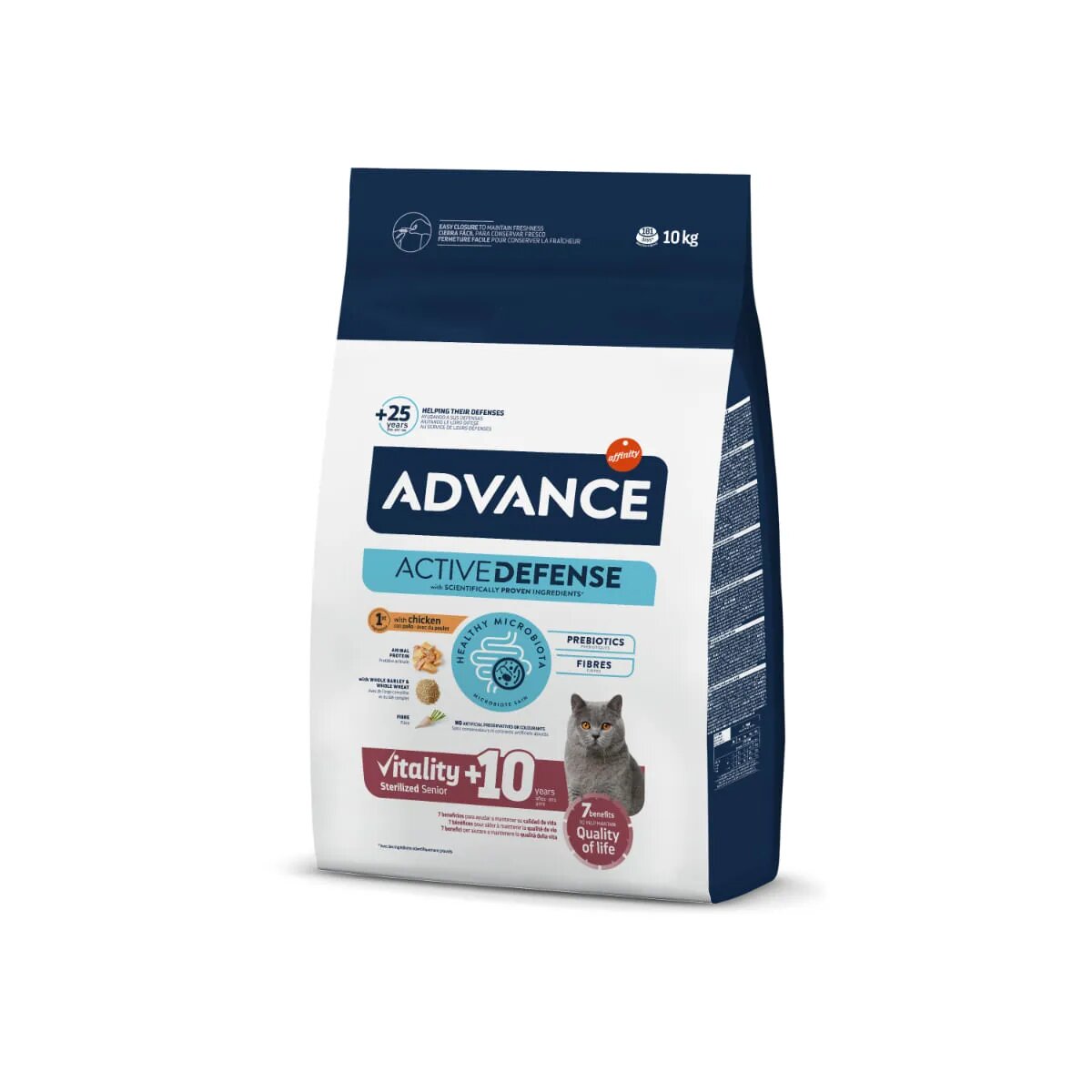 Advance Vitality +10 Sterilised Pui hrană uscată pisici sterilizate senior 10kg