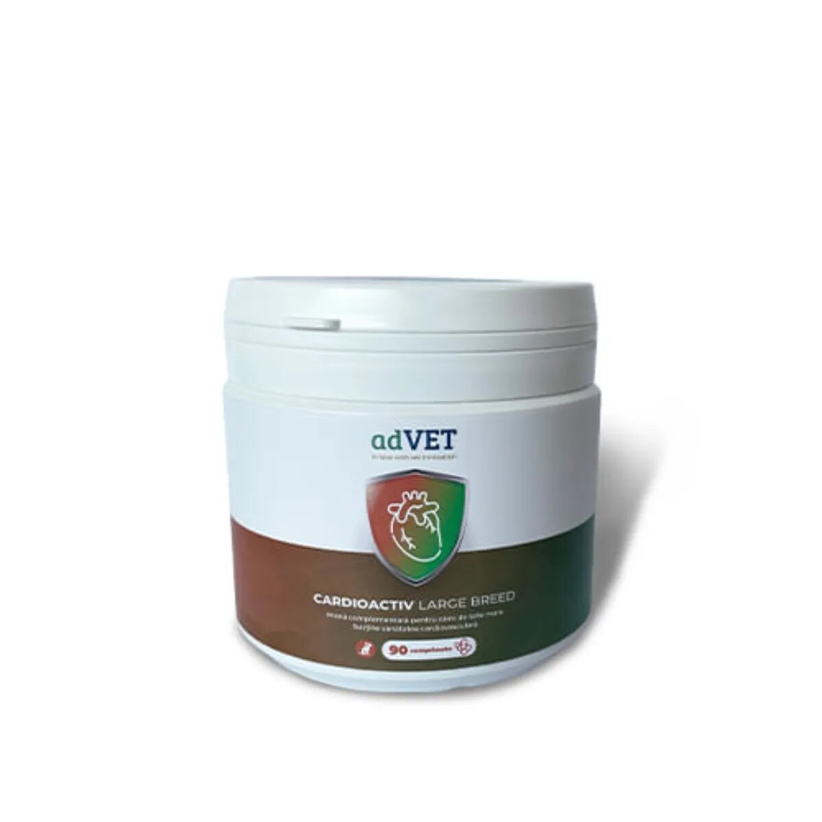 adVET CardioActiv Large Breed supliment sistem cardio-vascular câini comprimate CardioActiv Large Breed L-XL supliment sistem cardio-vascular câini cutie 90 comprimate