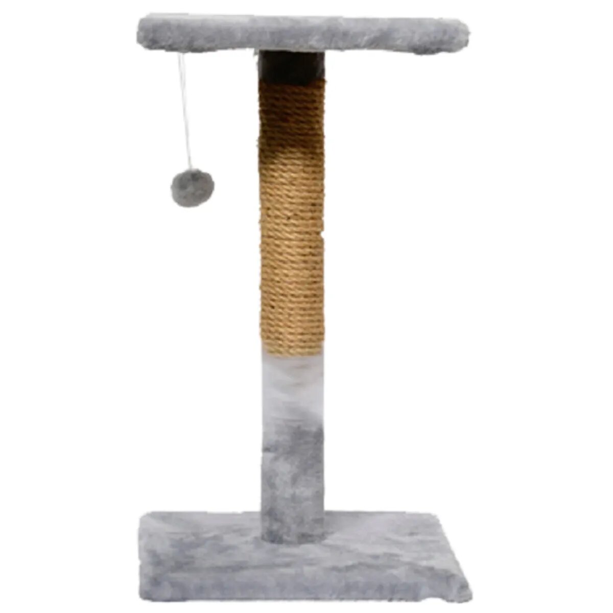 Agility ansamblu de joacă pisici 1 etaj lemn și pluș elemente de zgâriat elemente atârnate gri 60cm