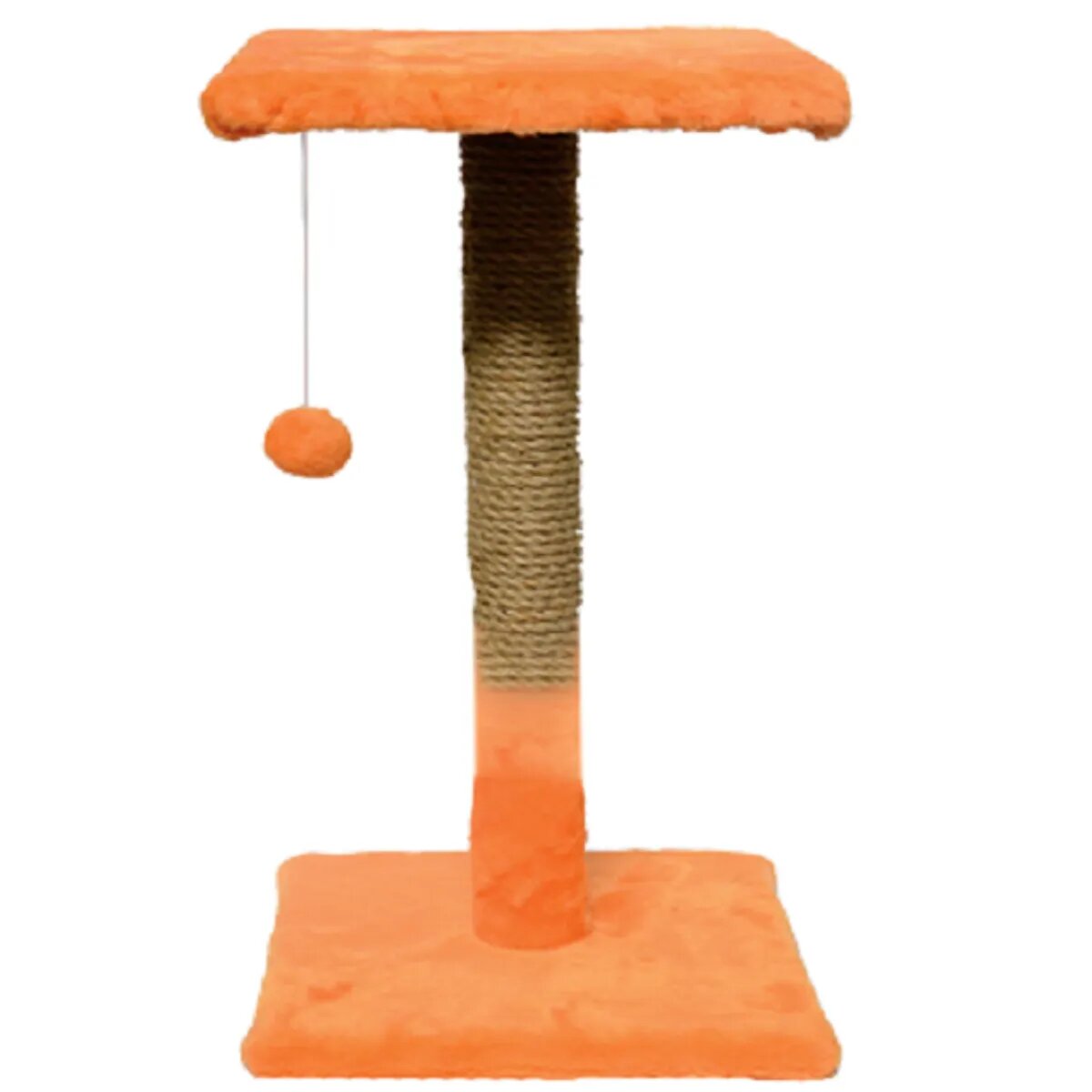 Agility ansamblu de joacă pisici 1 etaj lemn și pluș elemente de zgâriat elemente atârnate portocaliu 60cm