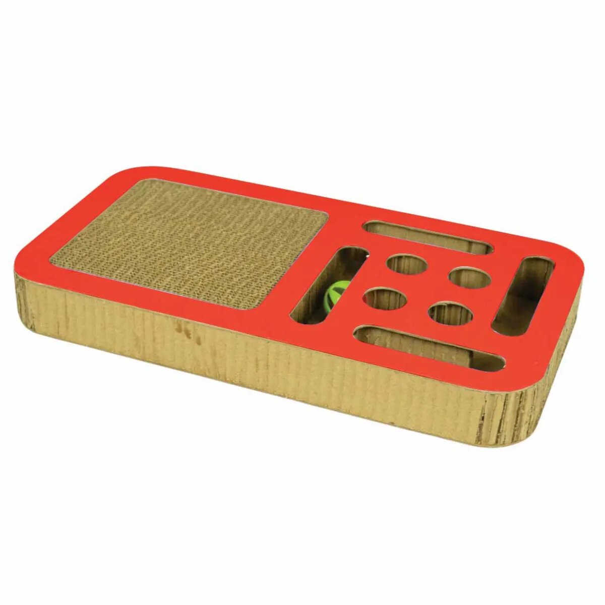 Agility Ball Maze 2 scratcher interactiv pisici carton roșu 45.08x24.38x5.08cm