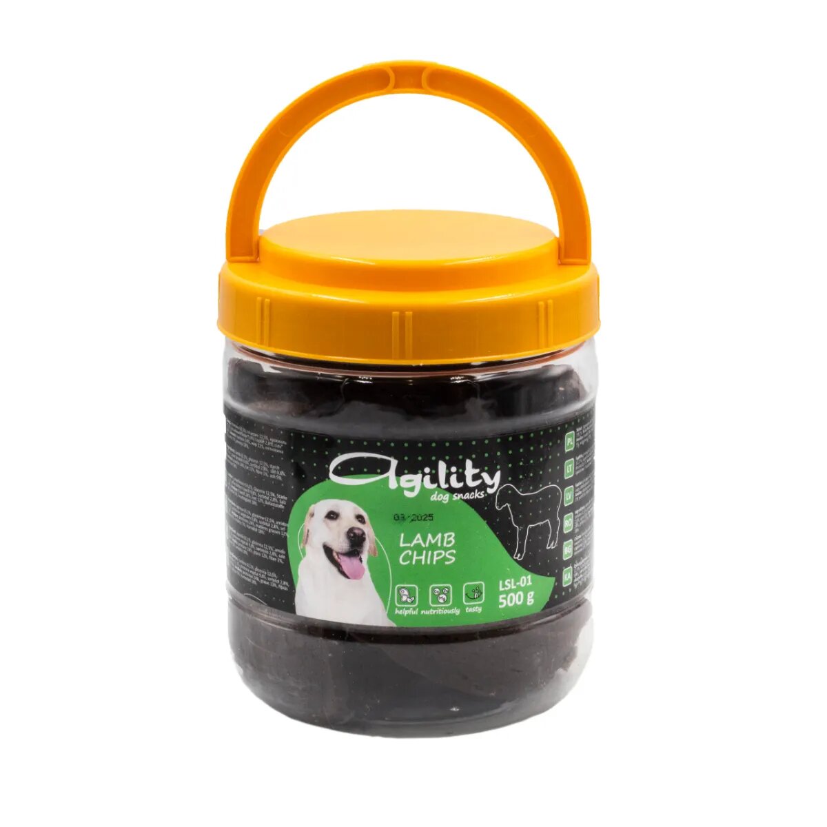 Agility Chipsuri XS-XL Miel găletușa recompense câini 500g