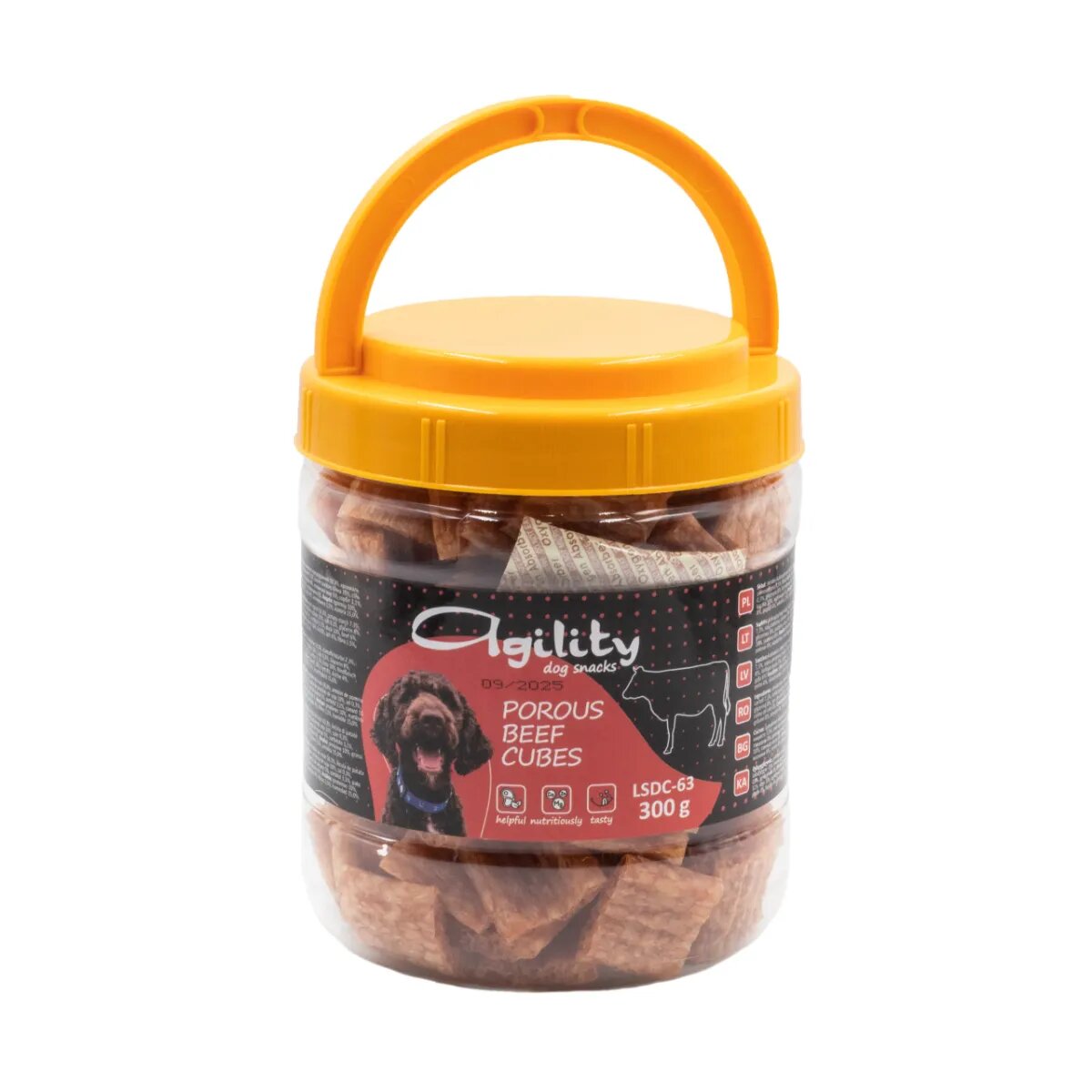 Agility Cubulețe XS-XL Vită găletușa recompense câini 300g