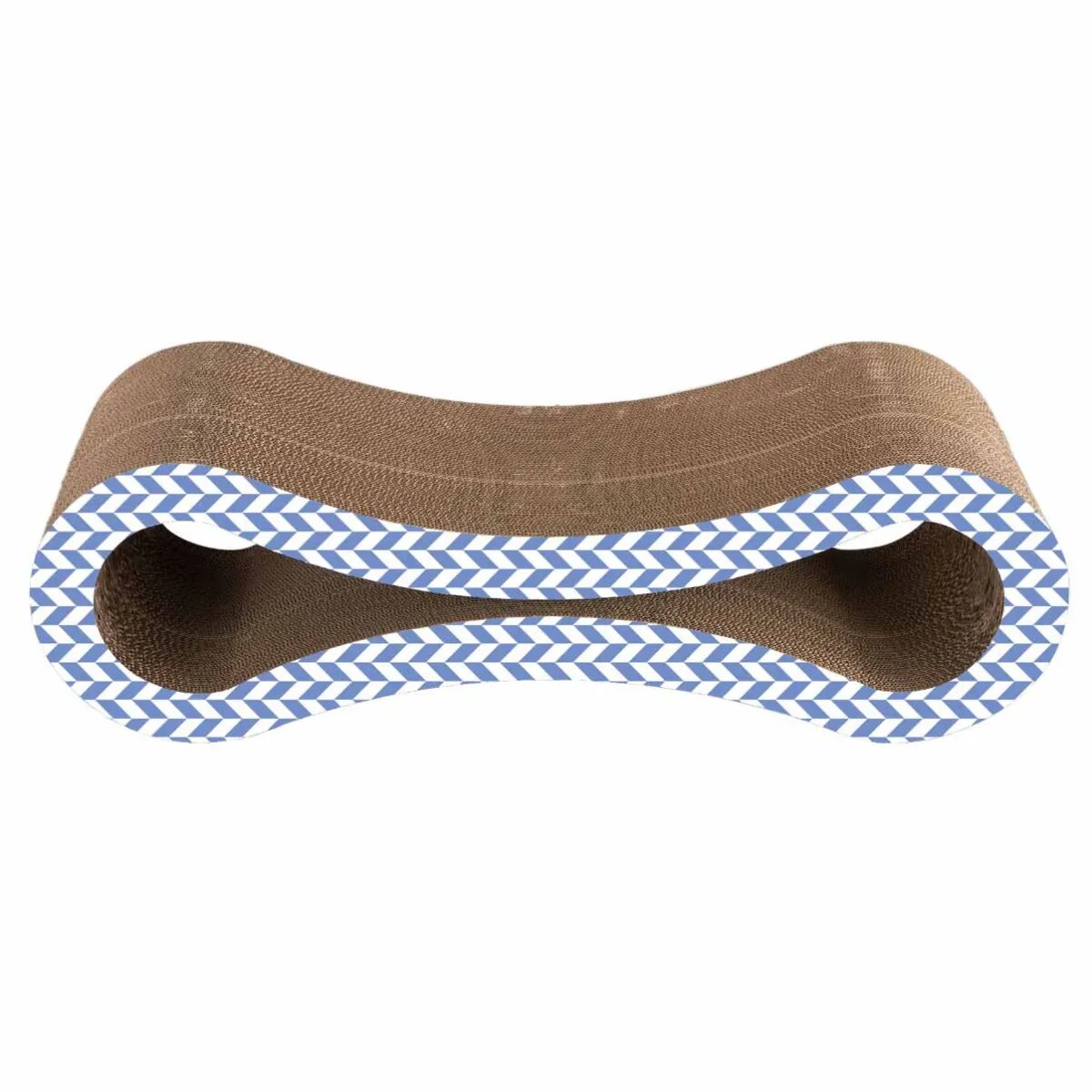 Agility Infinit scratcher pisici carton alb și albastru 86.36x26.67x26.67cm