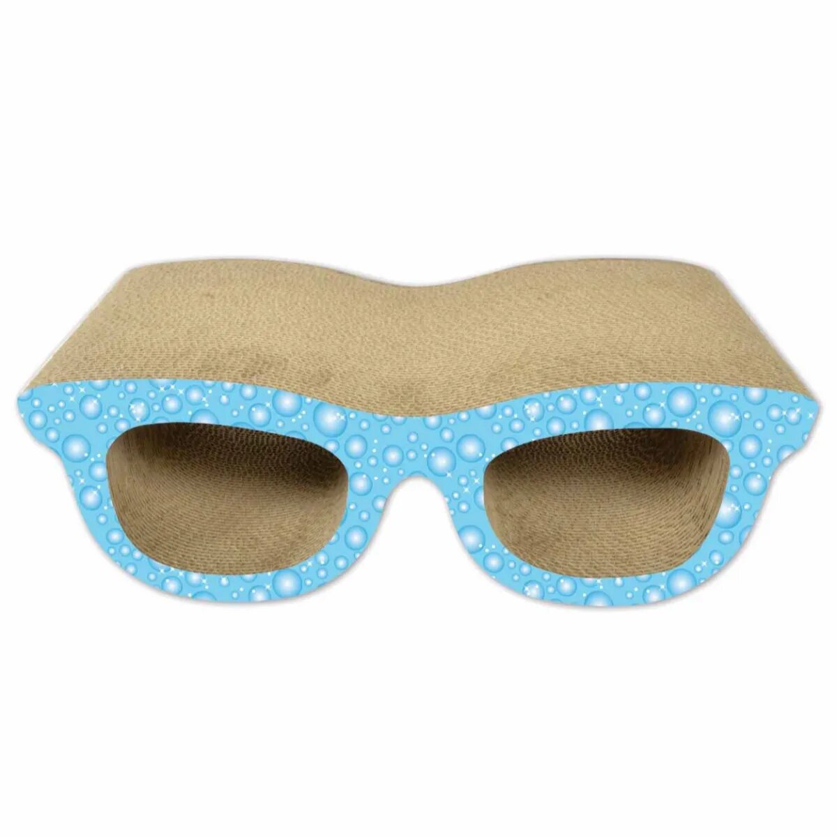 Agility Ochelari scratcher pisici carton alb și albastru 38.1x20.32x12.7cm