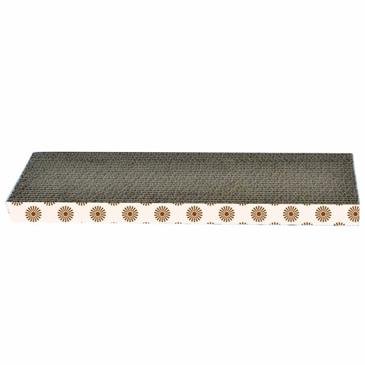 Agility scratcher pisici carton imprimeu floral multicolor 40x10.16x3.17cm