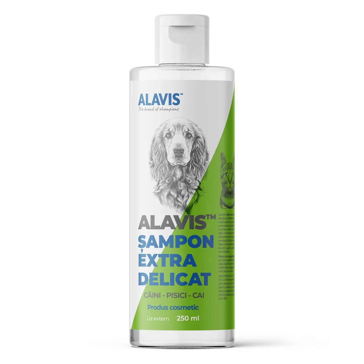 ALAVIS Extra Delicat XS-XL șampon câini și pisici piele sensibilă flacon 250ml