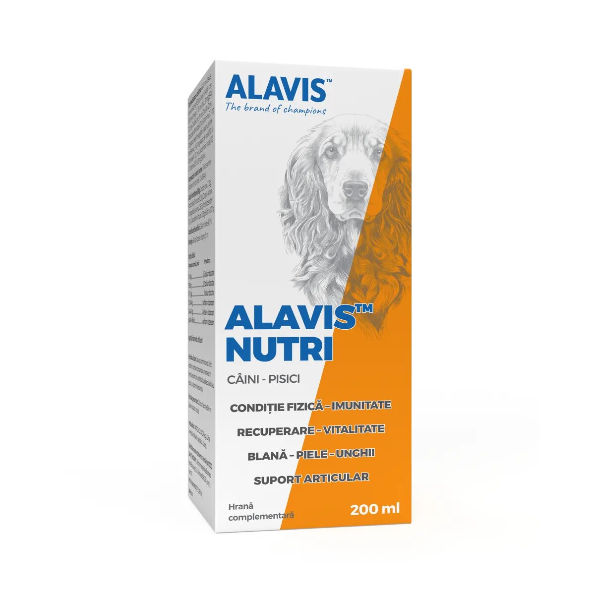 ALAVIS Nutri Ulei de Somon multivitamine câini și pisici ulei Nutri Ulei de Somon XS-XL multivitamine câini și pisici flacon 200ml ulei