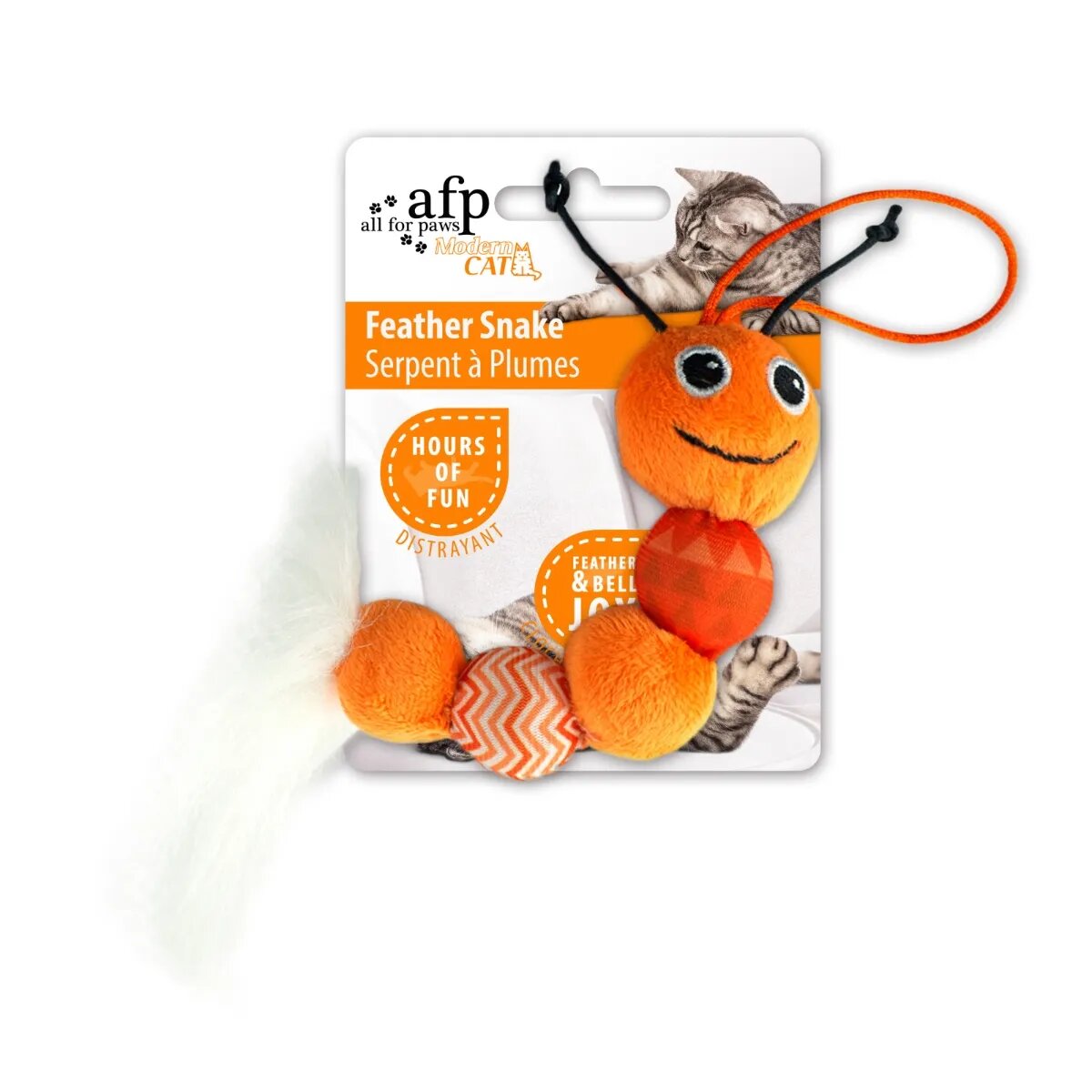 All For Paws Feather Snake jucărie de pluș pisici pluș jucării agățate activități fizice diverse culori