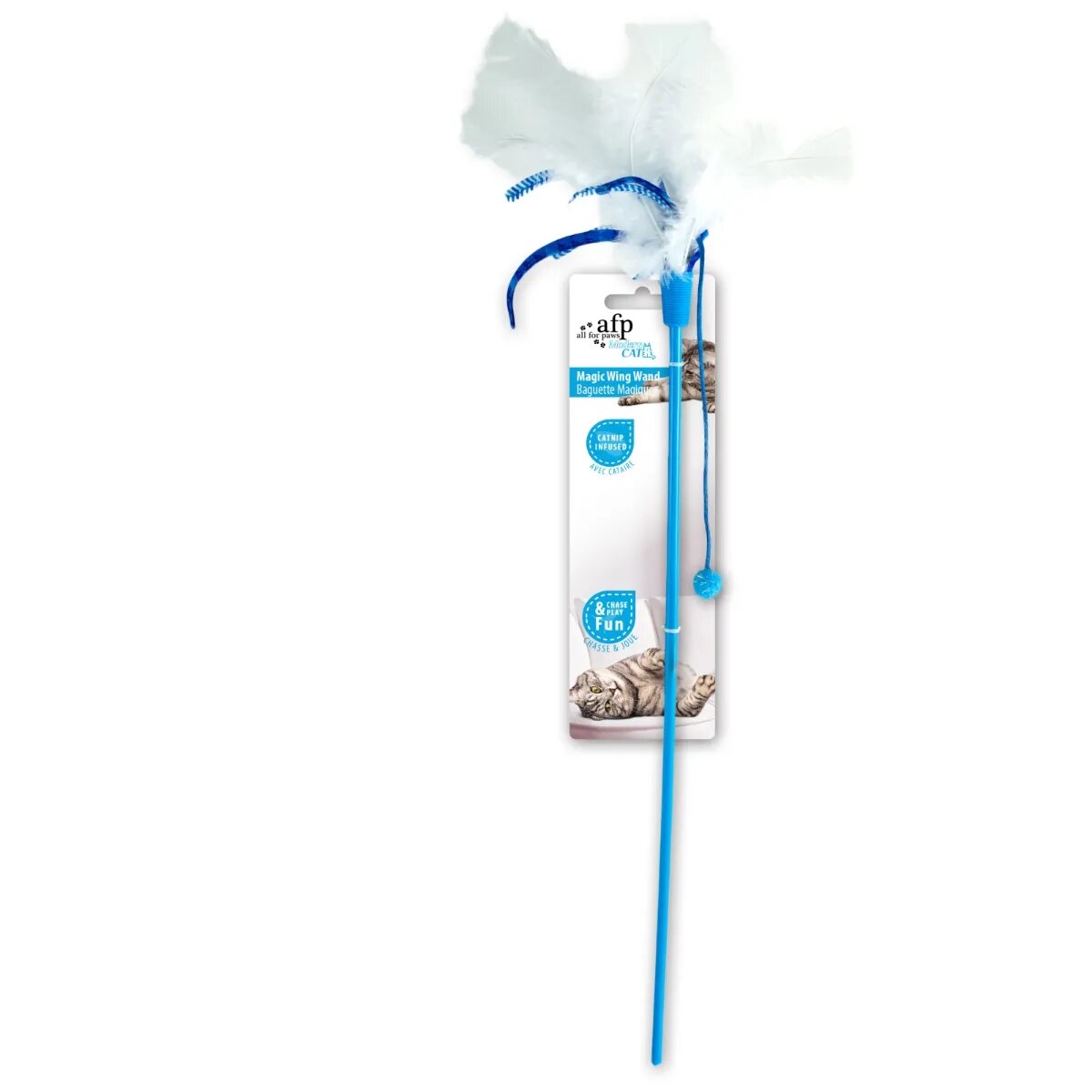 All For Paws Magic Wing jucărie undiță pisici plastic activități fizice diverse culori 48 x 5 x 5 cm