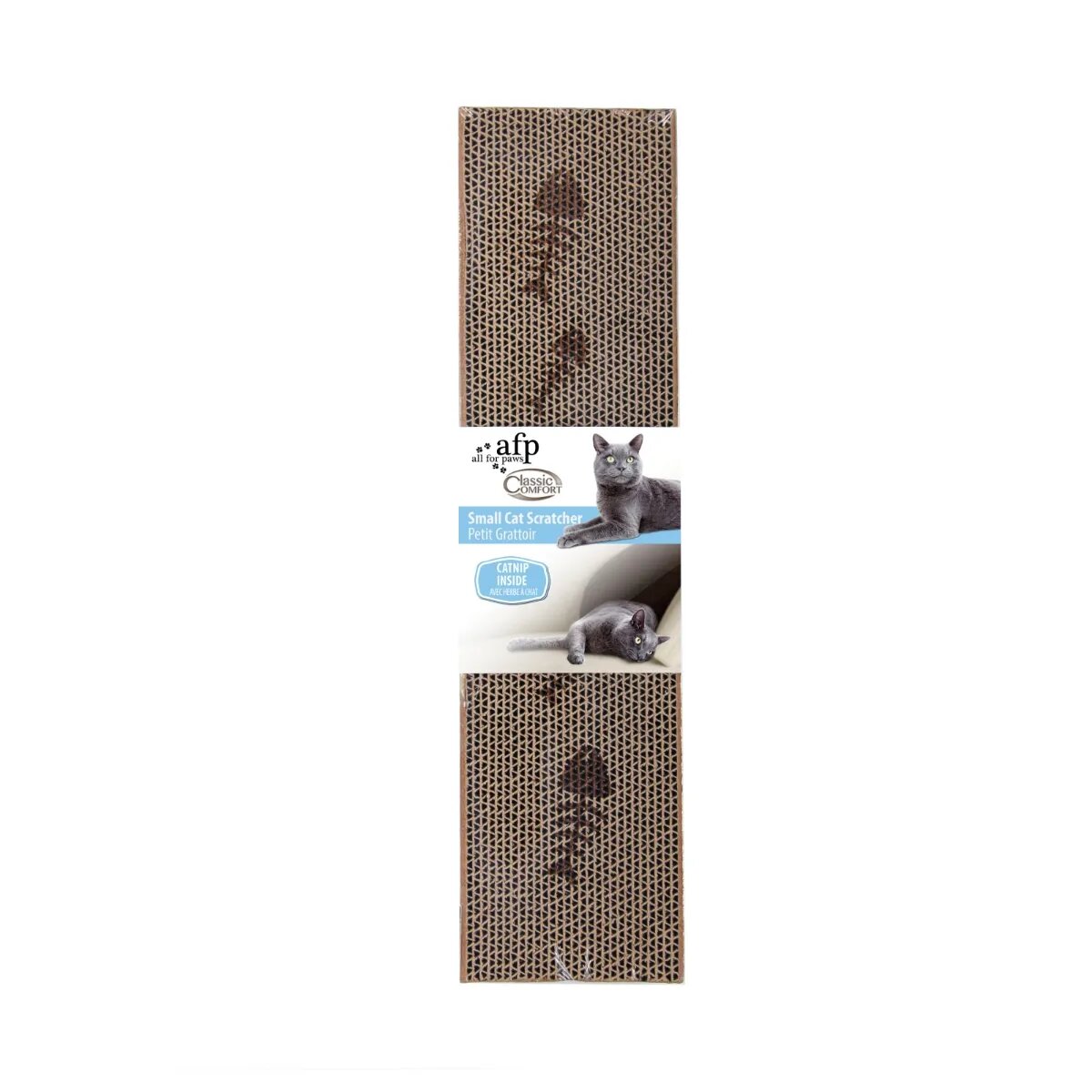 All For Paws scratcher pisici carton catnip maro 45 x 11.5 x 2.5 cm