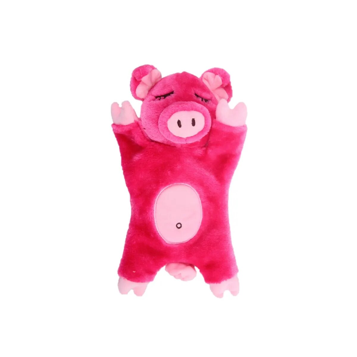 All For Paws Snoring Cuddler Pig jucărie de pluș pisici pluș cu sunet roz 27 cm