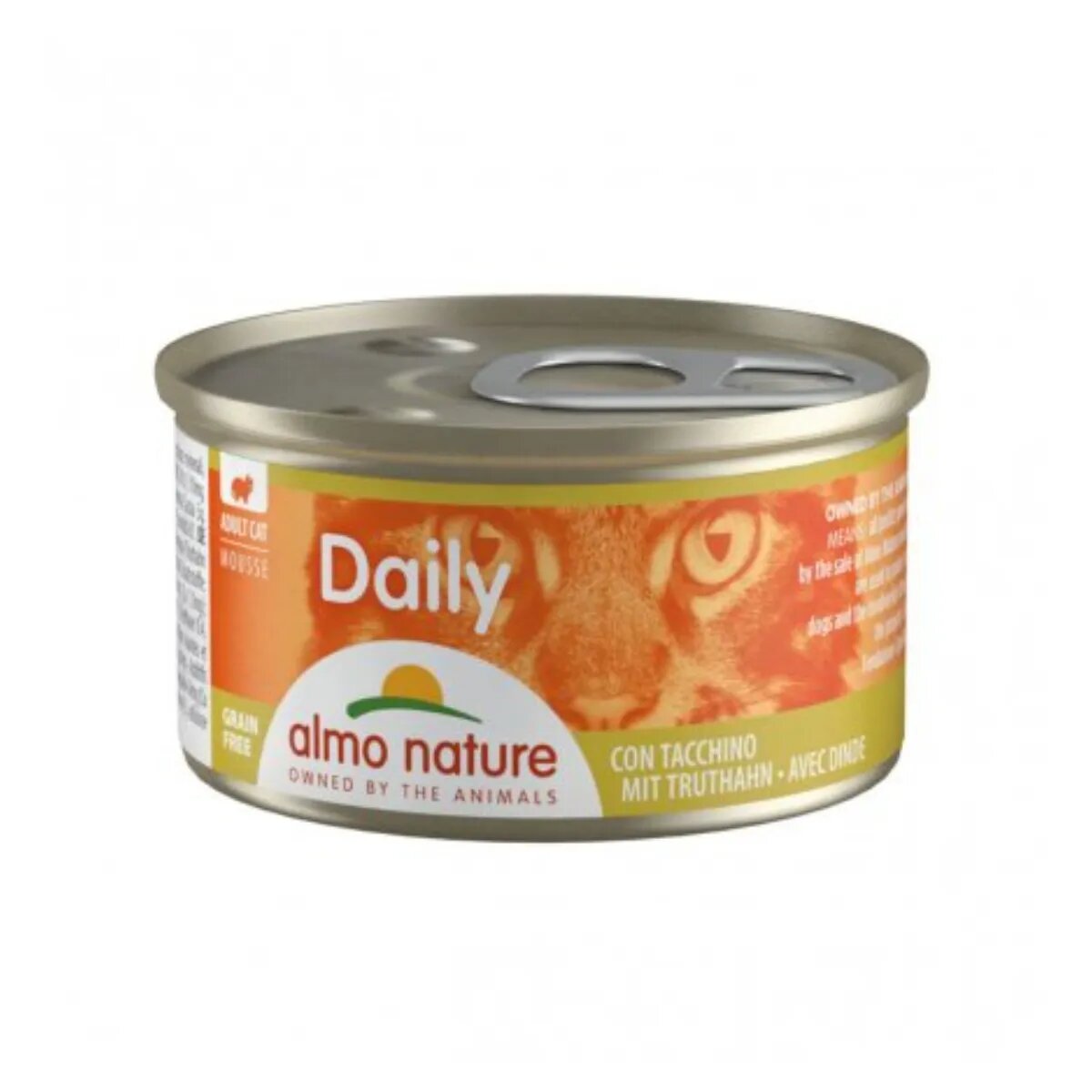Almo Nature Daily Cat Curcan conservă hrană umedă fără cereale pisici (pate) 85g