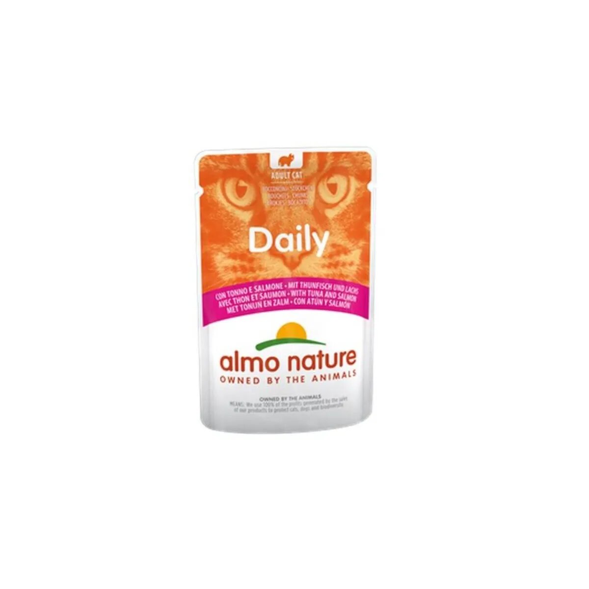 Almo Nature Daily Cat Ton și Somon plic hrană umedă pisici (în sos) 70g