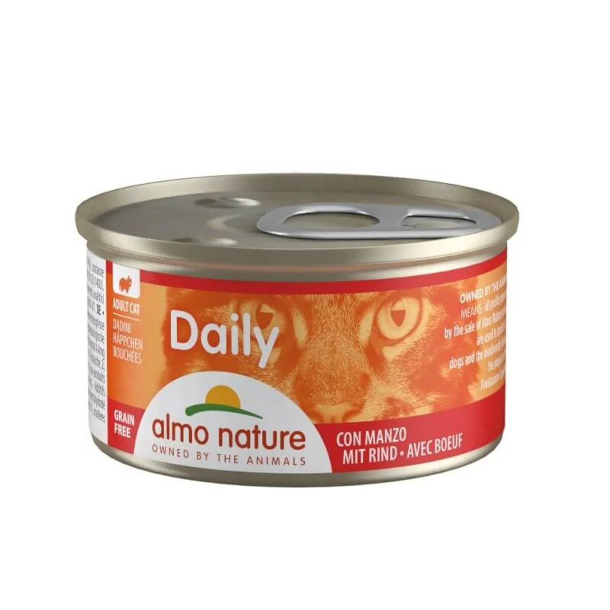 Almo Nature Daily Cat Vită conservă hrană umedă fără cereale pisici (în suc propriu) 85g