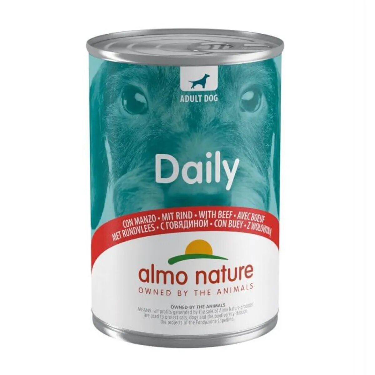 Almo Nature Daily Dog XS-XL Vită conservă hrană umedă fără cereale câini (pate) 400g