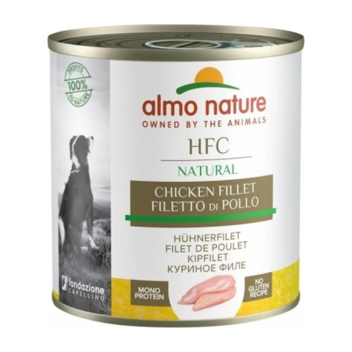 Almo Nature HFC XS-XL Pui conservă hrană umedă câini (în supă) 280g