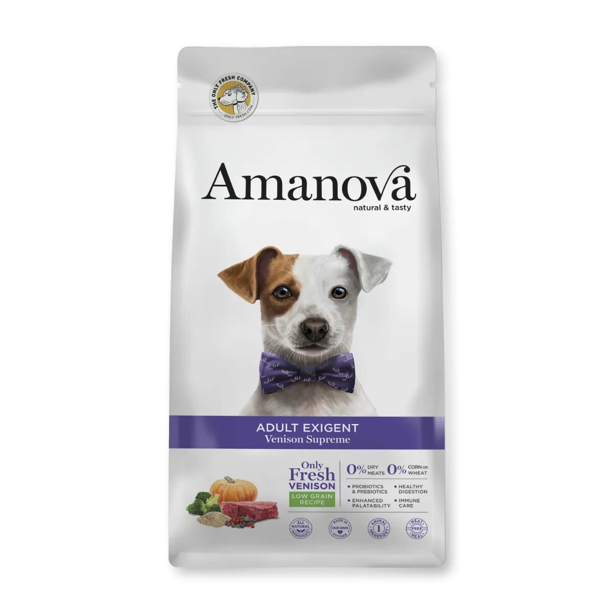 AMANOVA Adult Exigent XS-XL Vânat hrană uscată monoproteică câini apetit capricios 2kg