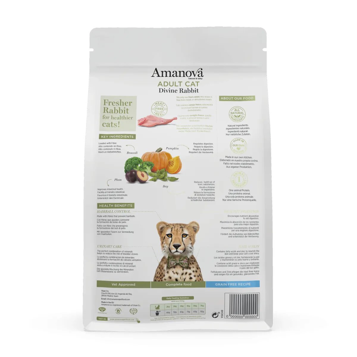 AMANOVA Adult Iepure hrană uscată monoproteică fără cereale pisici 1.5kg
