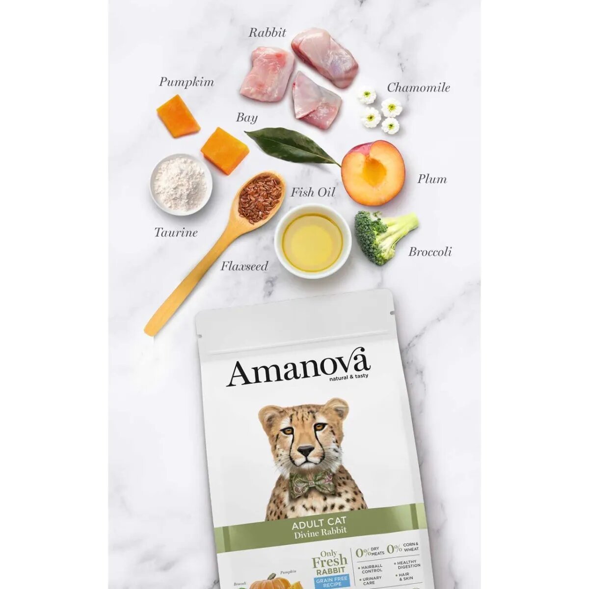 AMANOVA Adult Iepure hrană uscată monoproteică fără cereale pisici 1.5kg