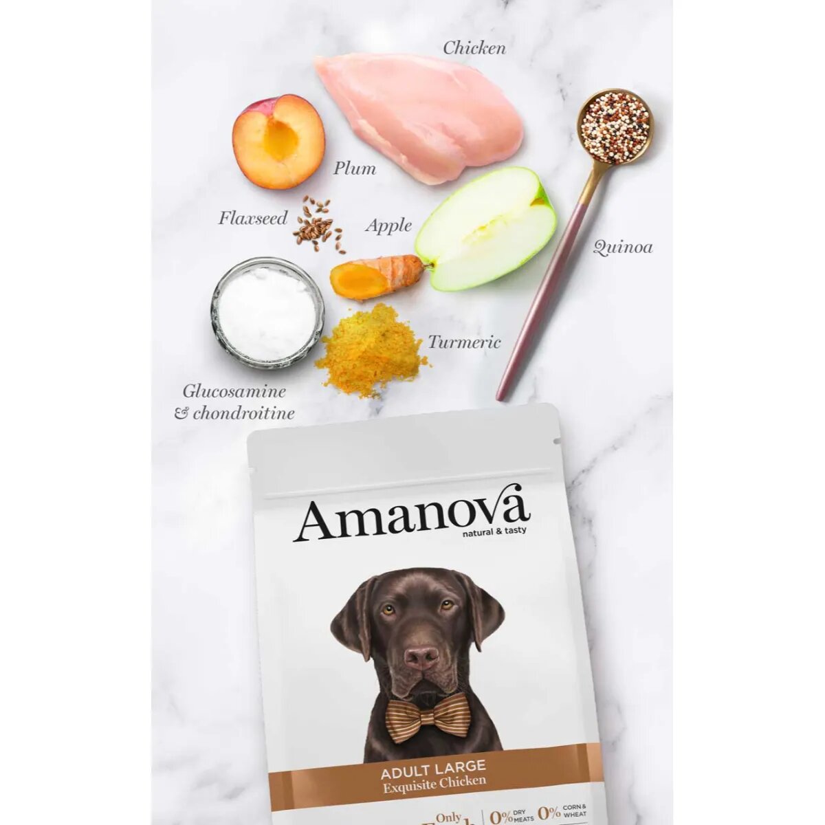 AMANOVA Adult Large L-XL Pui hrană uscată monoproteică câini 12kg
