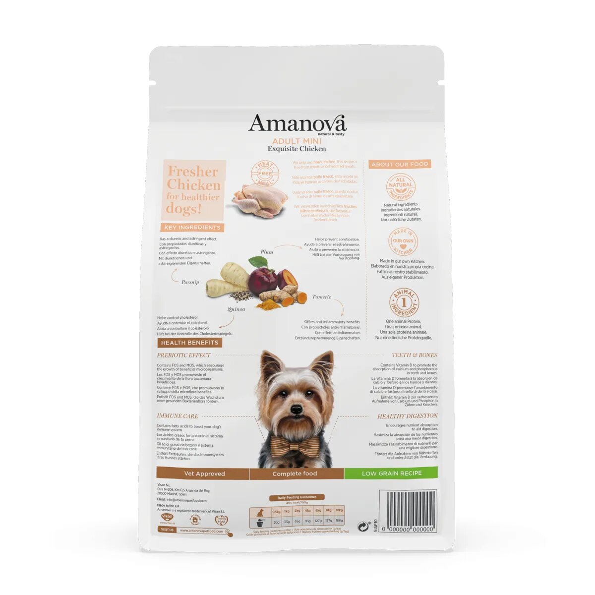 AMANOVA Adult Mini XS-S Pui hrană uscată monoproteică câini 7kg