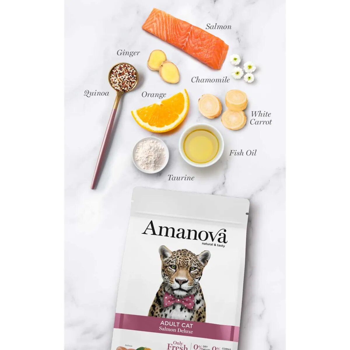AMANOVA Adult Somon hrană uscată monoproteică pisici 1.5kg