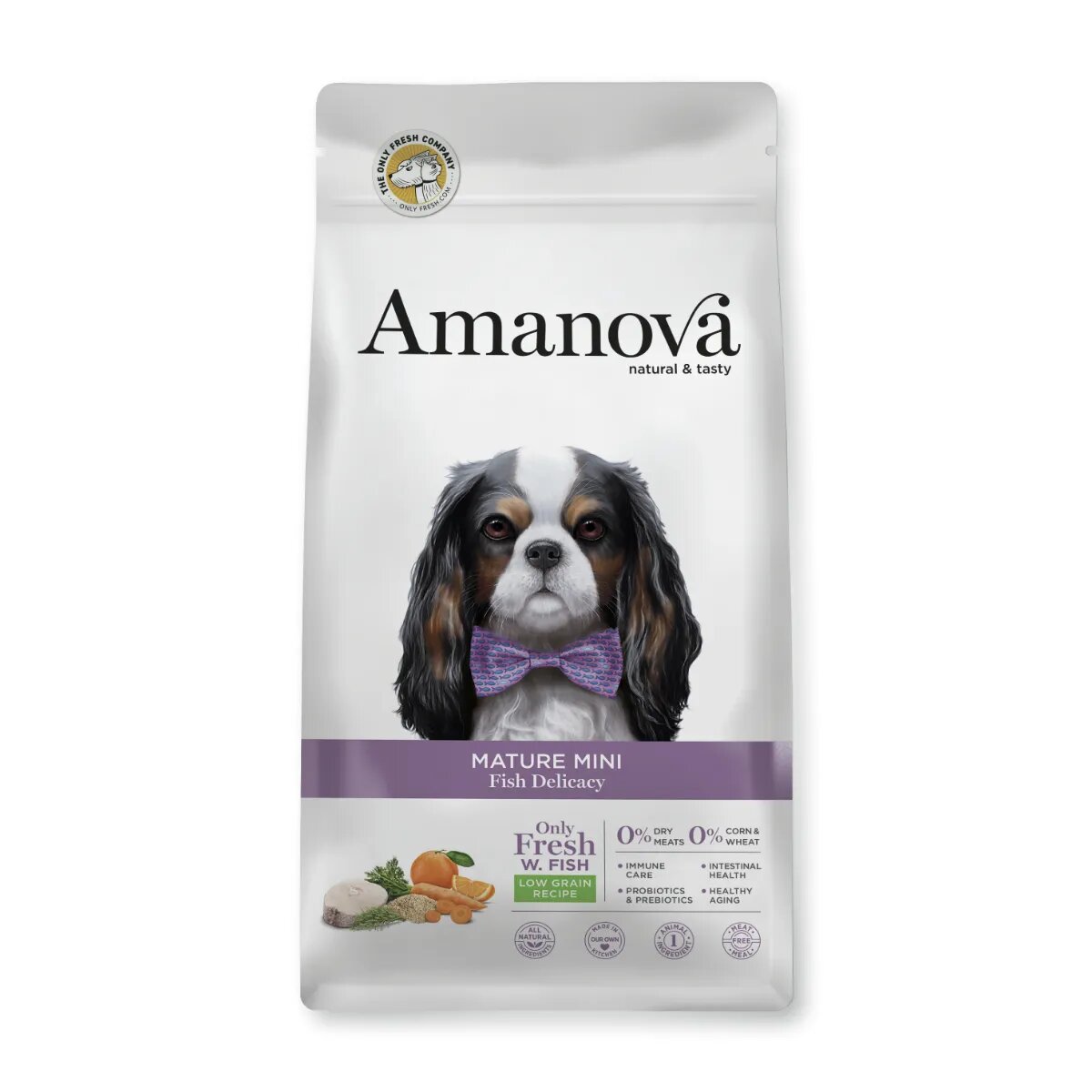 AMANOVA Mature Mini XS-S Pește alb hrană uscată monoproteică câini senior 7kg