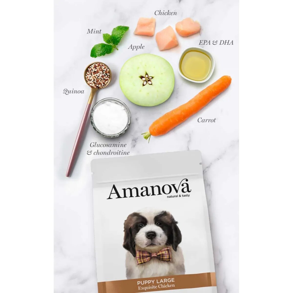 AMANOVA Puppy Large L-XL Pui hrană uscată monoproteică câini junior 12kg