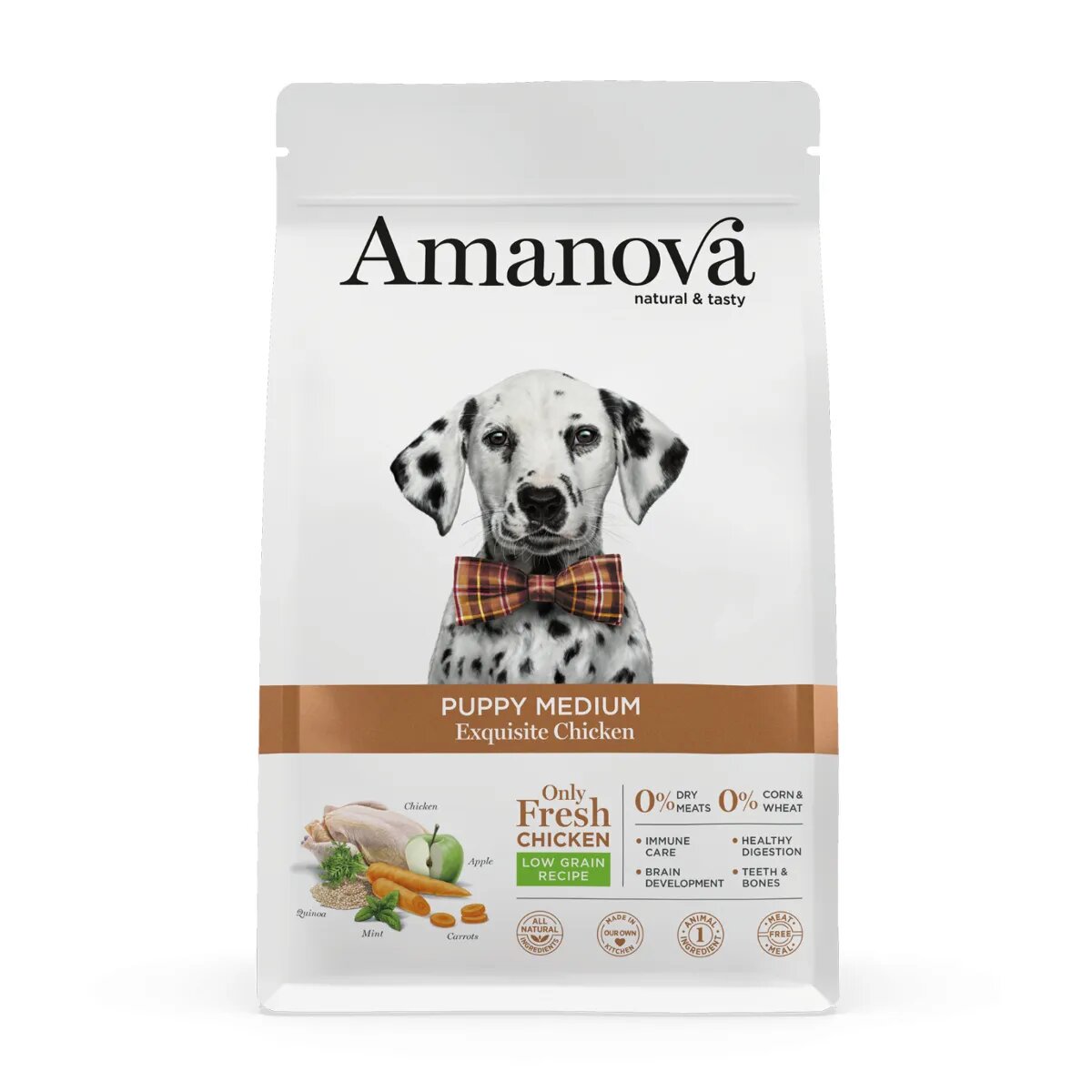 AMANOVA Puppy Medium M-L Pui hrană uscată monoproteică câini junior 2kg