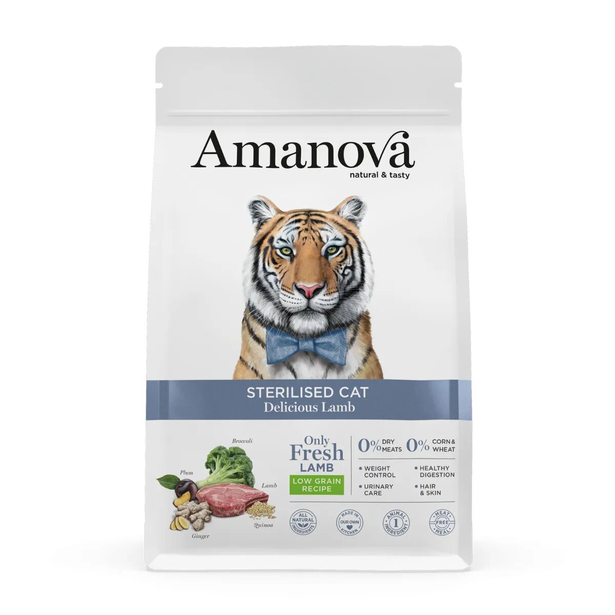 AMANOVA Sterilised Miel hrană uscată monoproteică pisici sterilizate 1.5kg