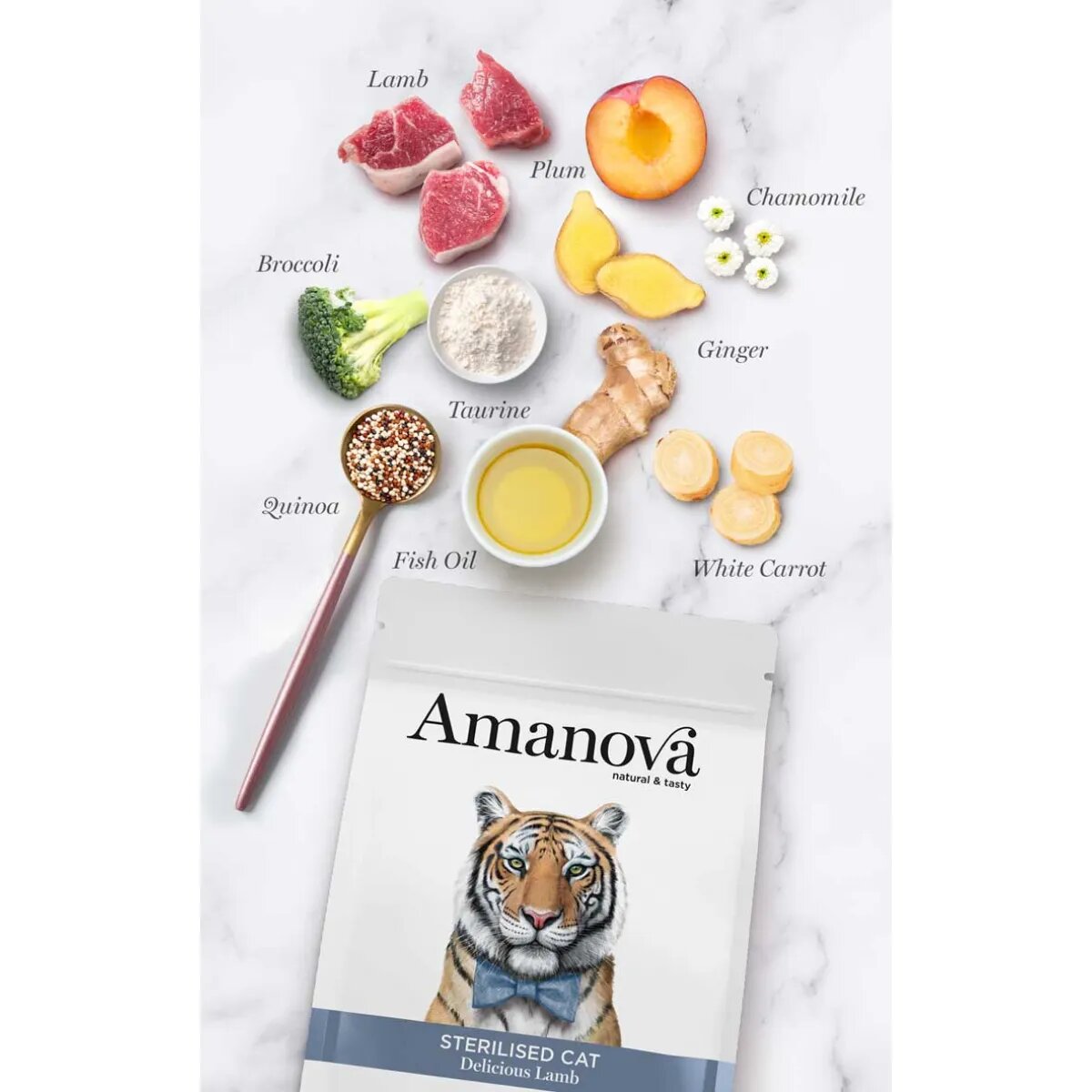 AMANOVA Sterilised Miel hrană uscată monoproteică pisici sterilizate 4kg