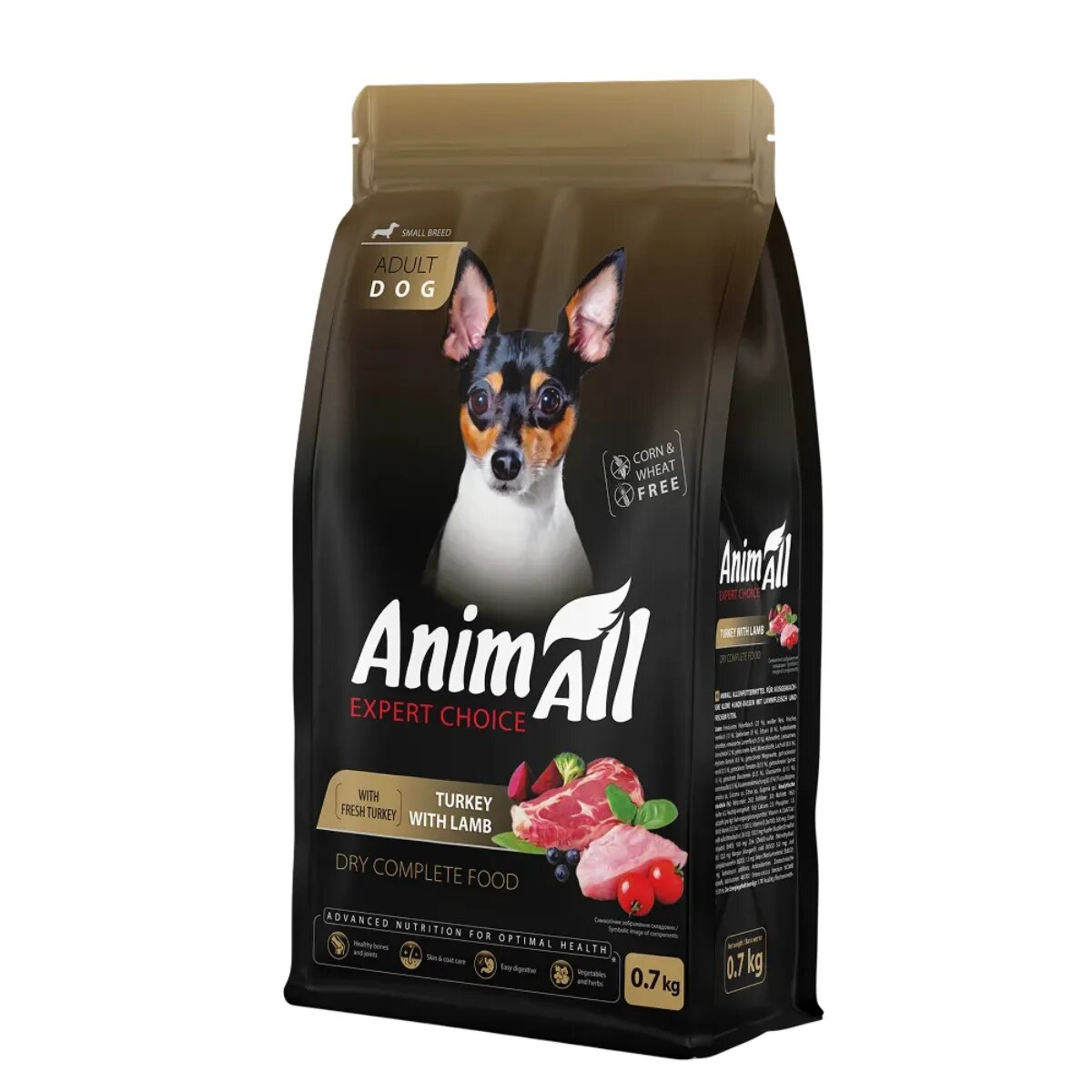 ANIMALL Small Breed XS-S Curcan și Miel hrană uscată câini 2.5kg