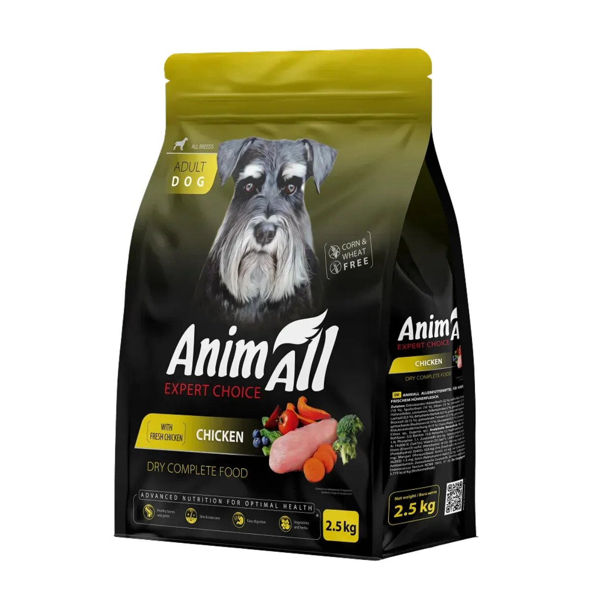 ANIMALL XS-XL Pui hrană uscată câini 2.5kg