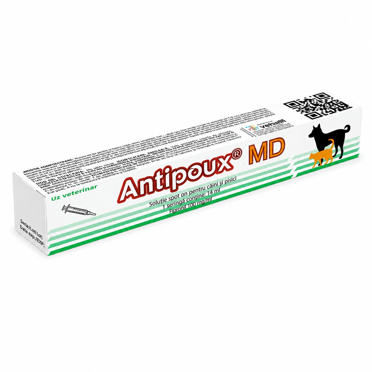 ANTIPOUX MD deparazitare externă câini și pisici XS-XL 14ml x 1buc