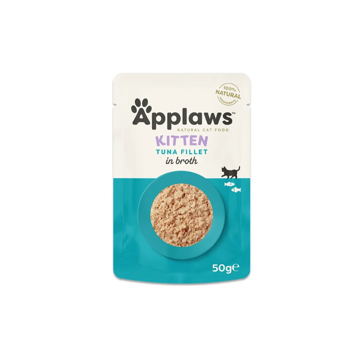 Applaws Kitten Ton plic hrană umedă pisici junior (în supă) 50g Kitten Ton plic hrană umedă pisici junior (în supă) bax 50g x 12buc