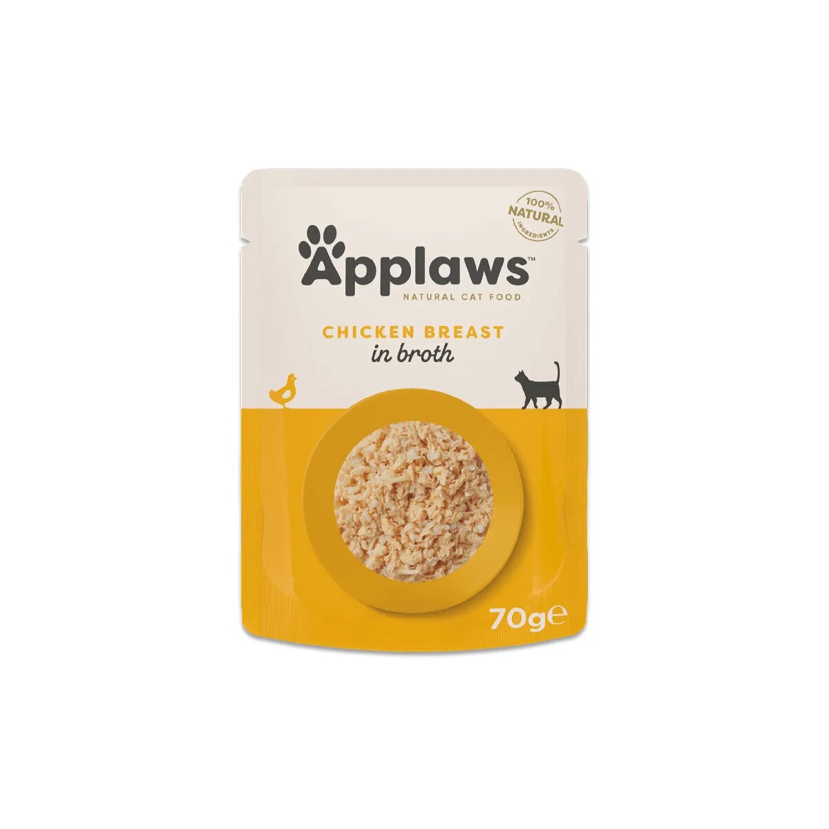 Applaws Piept Pui plic hrană umedă pisici (în supă) 70g