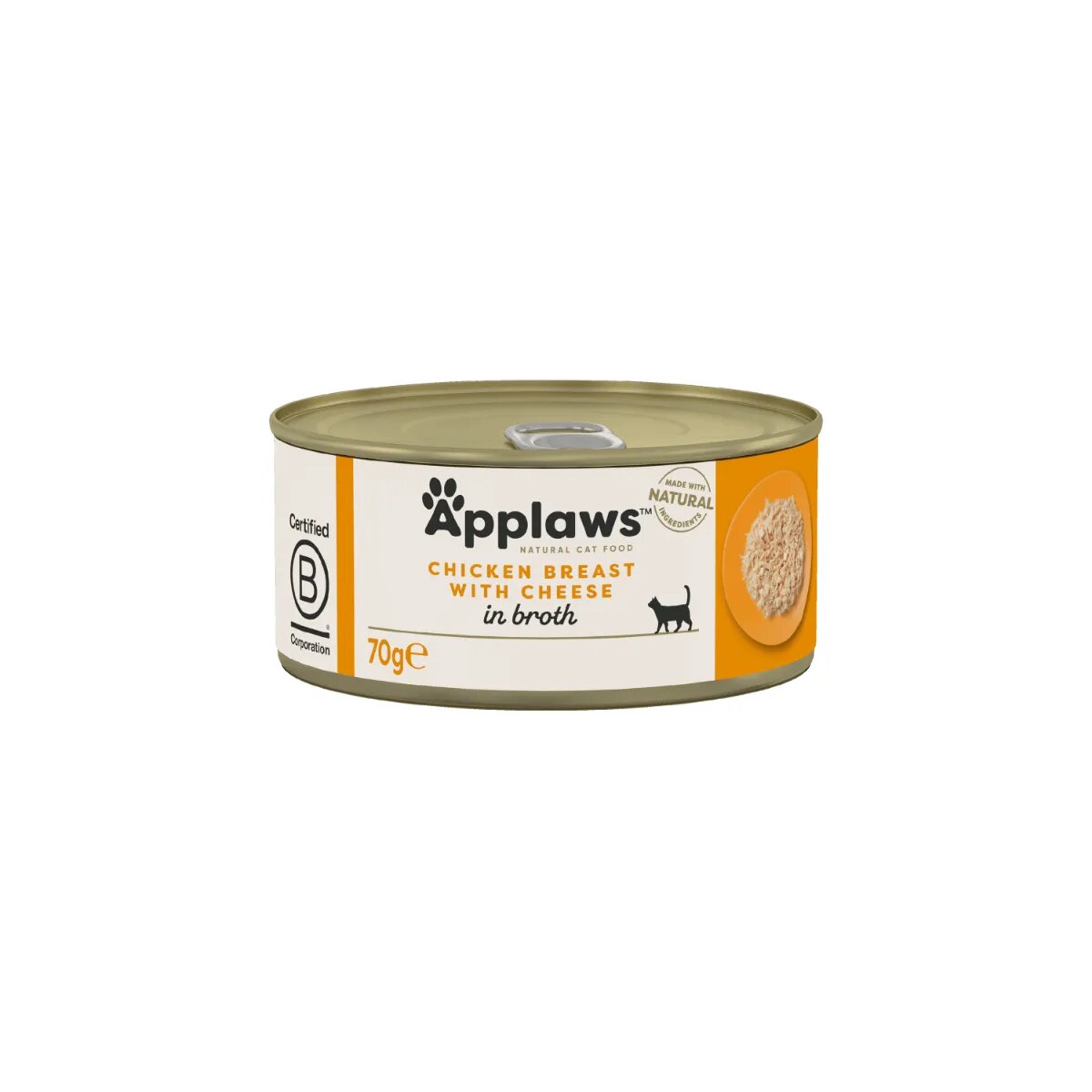 Applaws Piept Pui și Brânză conservă hrană umedă pisici (în supă) 70g
