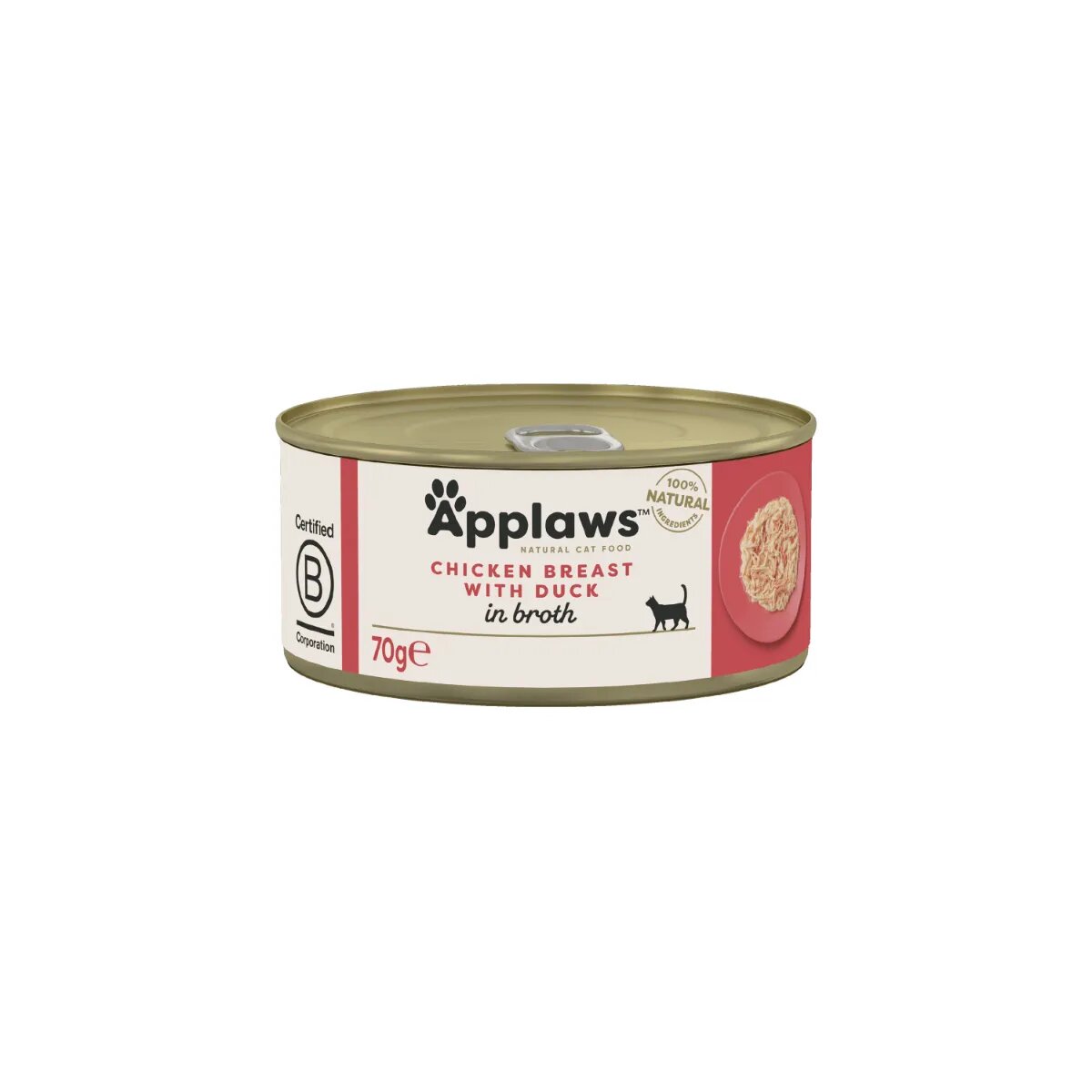 Applaws Piept Pui și Rață conservă hrană umedă pisici (în supă) 70g
