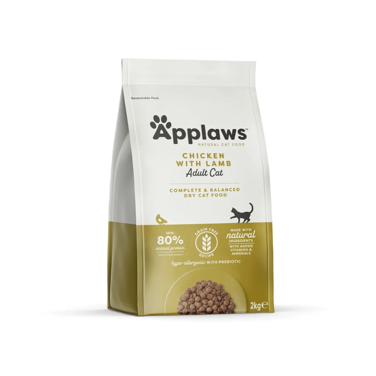 Applaws Pui și Miel hrană uscată pisici 2kg