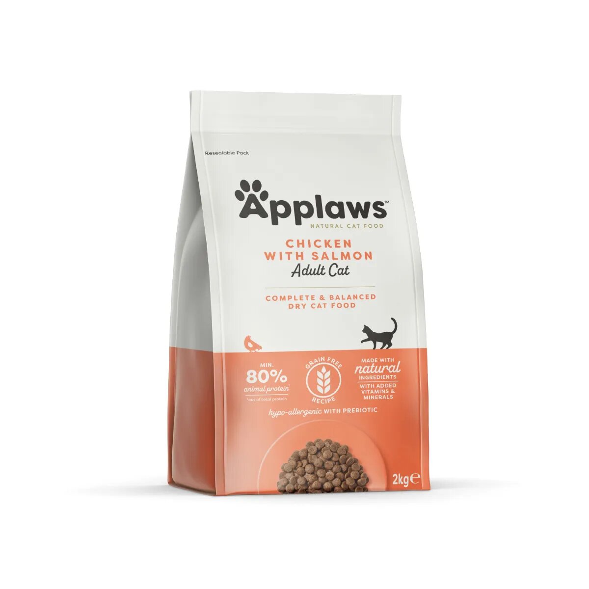Applaws Pui și Somon hrană uscată fără cereale pisici 2kg